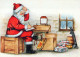 PAPÁ NOEL Feliz Año Navidad Vintage Tarjeta Postal CPSM #PBB068.A - Santa Claus