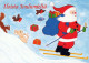 PAPÁ NOEL Feliz Año Navidad Vintage Tarjeta Postal CPSM #PBB028.A - Santa Claus