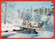 PÈRE NOËL Bonne Année Noël GNOME Vintage Carte Postale CPSM #PBB050.A - Santa Claus