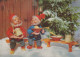 PAPÁ NOEL Feliz Año Navidad GNOMO Vintage Tarjeta Postal CPSM #PBA992.A - Kerstman