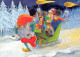 PAPÁ NOEL Feliz Año Navidad GNOMO Vintage Tarjeta Postal CPSM #PBA947.A - Santa Claus