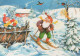 WEIHNACHTSMANN SANTA CLAUS Neujahr Weihnachten GNOME Vintage Ansichtskarte Postkarte CPSM #PBA935.A - Kerstman