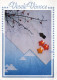 Feliz Año Navidad VELA Vintage Tarjeta Postal CPSM #PBA817.A - New Year