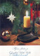 Feliz Año Navidad VELA Vintage Tarjeta Postal CPSM #PBA297.A - New Year