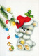 Neujahr Weihnachten GEBÄREN Tier Vintage Ansichtskarte Postkarte CPSM #PBS314.A - Nieuwjaar