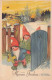 PAPÁ NOEL Feliz Año Navidad GNOMO Vintage Tarjeta Postal CPSMPF #PKG420.A - Kerstman