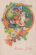SANTA CLAUS Happy New Year Christmas Vintage Postcard CPSMPF #PKG289.A - Kerstman