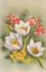 FLOWERS Vintage Ansichtskarte Postkarte CPA #PKE665.A - Fleurs