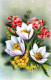 FLOWERS Vintage Ansichtskarte Postkarte CPA #PKE665.A - Flowers
