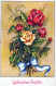 FLEURS Vintage Carte Postale CPA #PKE639.A - Flowers