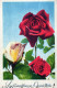 FLOWERS Vintage Ansichtskarte Postkarte CPA #PKE640.A - Blumen
