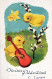 PASCUA POLLO HUEVO Vintage Tarjeta Postal CPA #PKE327.A - Pasqua