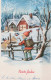 PÈRE NOËL Bonne Année Noël GNOME Vintage Carte Postale CPSMPF #PKD918.A - Kerstman