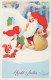 BABBO NATALE Buon Anno Natale GNOME Vintage Cartolina CPSMPF #PKD867.A - Kerstman