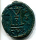 MAURICE TIBERIUS 582 AD AE FOLLIS CYZICUS OFFICINA B BYZANTINE #ANC12170.45.U.A - Byzantine