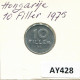 10 FILLER 1975 HUNGRÍA HUNGARY Moneda #AY428.E.A - Hongrie