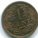 1 CENT 1968 ANTILLAS NEERLANDESAS Bronze Fish Colonial Moneda #S10811.E.A - Antilles Néerlandaises