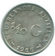 1/10 GULDEN 1966 ANTILLES NÉERLANDAISES ARGENT Colonial Pièce #NL12746.3.F.A - Netherlands Antilles