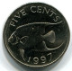 5 CENT 1997 BERMUDA Coin UNC #W11272.U.A - Bermudas