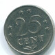 25 CENTS 1971 NIEDERLÄNDISCHE ANTILLEN Nickel Koloniale Münze #S11491.D.A - Nederlandse Antillen