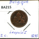 2 CENTIMES 1835 FRENCH Text BELGIQUE BELGIUM Pièce #BA215.F.A - 2 Centimes