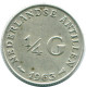 1/4 GULDEN 1963 ANTILLES NÉERLANDAISES ARGENT Colonial Pièce #NL11187.4.F.A - Netherlands Antilles