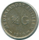 1/4 GULDEN 1965 NIEDERLÄNDISCHE ANTILLEN SILBER Koloniale Münze #NL11394.4.D.A - Netherlands Antilles
