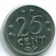 25 CENTS 1971 ANTILLAS NEERLANDESAS Nickel Colonial Moneda #S11480.E.A - Netherlands Antilles