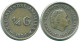 1/4 GULDEN 1956 ANTILLAS NEERLANDESAS PLATA Colonial Moneda #NL10953.4.E.A - Nederlandse Antillen