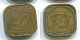 5 CENTS 1966 SURINAME Netherlands Nickel-Brass Colonial Coin #S12834.U.A - Surinam 1975 - ...