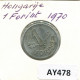 1 FORINT 1970 HONGRIE HUNGARY Pièce #AY478.F.A - Hungría