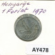 1 FORINT 1970 HONGRIE HUNGARY Pièce #AY478.F.A - Hongrie