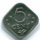 5 CENTS 1980 NETHERLANDS ANTILLES Nickel Colonial Coin #S12311.U.A - Netherlands Antilles