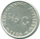 1/10 GULDEN 1960 ANTILLAS NEERLANDESAS PLATA Colonial Moneda #NL12248.3.E.A - Netherlands Antilles