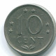 10 CENTS 1970 NIEDERLÄNDISCHE ANTILLEN Nickel Koloniale Münze #S13354.D.A - Niederländische Antillen