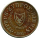 5 CENTS 1991 CYPRUS Coin #AP318.U.A - Chipre