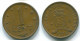 1 CENT 1974 NIEDERLÄNDISCHE ANTILLEN Bronze Koloniale Münze #S10666.D.A - Niederländische Antillen