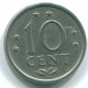 10 CENTS 1971 ANTILLAS NEERLANDESAS Nickel Colonial Moneda #S13426.E.A - Antille Olandesi