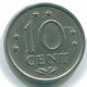 10 CENTS 1971 ANTILLAS NEERLANDESAS Nickel Colonial Moneda #S13426.E.A - Netherlands Antilles