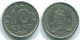 10 CENTS 1971 ANTILLAS NEERLANDESAS Nickel Colonial Moneda #S13426.E.A - Nederlandse Antillen