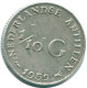 1/10 GULDEN 1959 ANTILLAS NEERLANDESAS PLATA Colonial Moneda #NL12199.3.E.A - Antille Olandesi