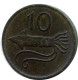 10 AURAR 1981 ICELAND Coin #AX916.U.A - Island