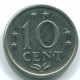 10 CENTS 1971 NETHERLANDS ANTILLES Nickel Colonial Coin #S13432.U.A - Niederländische Antillen