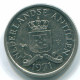 10 CENTS 1971 NETHERLANDS ANTILLES Nickel Colonial Coin #S13399.U.A - Nederlandse Antillen