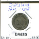 10 PFENNIG 1888 A DEUTSCHLAND Münze GERMANY #DA630.2.D.A - 10 Pfennig