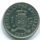 1 GULDEN 1971 ANTILLAS NEERLANDESAS Nickel Colonial Moneda #S12002.E.A - Nederlandse Antillen