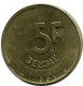 5 FRANCS 1993 DUTCH Text BELGIEN BELGIUM Münze #AZ365.D.A - 5 Francs