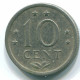10 CENTS 1971 NETHERLANDS ANTILLES Nickel Colonial Coin #S13476.U.A - Niederländische Antillen
