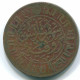 1 CENT 1920 NETHERLANDS EAST INDIES INDONESIA Copper Colonial Coin #S10089.U.A - Dutch East Indies