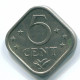 5 CENTS 1977 ANTILLAS NEERLANDESAS Nickel Colonial Moneda #S12271.E.A - Antille Olandesi
